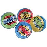 AssortedスーパーヒーローコミックブックデザインSuper Hi High Bounceラバーボール( 12 )