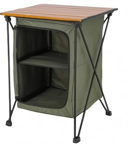 Amazon | KCNN アウトドアキャンプ食器棚 - バーベキュー用ストレージ