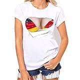 Tシャツ レディース 上着 Timsa 半袖ジャージ トップス 体型カバー おしゃれ 面白い 3Dプリント セクシー パターン 春夏秋 服 ブラウス ティーシャツ 女性 カットソー ルームウェア ピタ