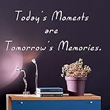 Pop Decors WL-0130-Va Inspirational Quote Wall Decal, Today's Moments are Tomorrow's Memories [並行輸入品