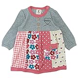 【秋冬物】 chocola(ショコラ) ガーゼ天竺パッチワーク風ワンピース 80cm /杢グレー NO.CH-1511-53026