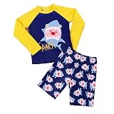 「楽々セレクトショップ」2018新品　ベビー水着　男の子　短袖　セパレート　 男児 日焼け防止 超可愛い　伸縮性　85～135cm　お誕生日プレゼント 出産お祝い 幼稚園用　 (M(95-105cm)
