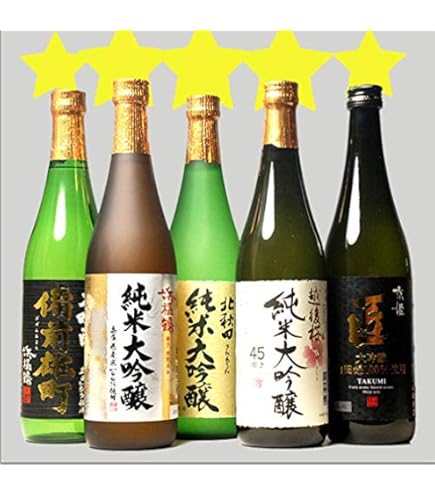 Amazon.co.jp: 純米吟醸 一升瓶 5本 飲み比べセット 日本酒 1800ml 上