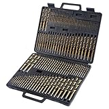 ファッション新しい115pc HSS高速鋼チタンドリルビットセットメタルW /インデックスCarry Case by gomangos Good家具