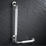 GRJH® バスルーム手すり、滑り止め安全ステンレススチールホワイト、イエロー70 * 50cm 滑りにくさ ( 色 : 白 )