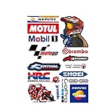 HOOWDAMY 車 バイク ステッカー レーシングスポンサーロゴ デカール オートバイステッカー反射ステッカー30x20cmデカール (48#)