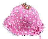 [花-6]女の赤ちゃんの日帽子夏のバケットハットベビーフィッシャーマンキャップ