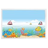 ProCase お食事マット ランチョンマット テーブルマット テーブルトッパー シール式 使い捨て 離乳食 ベビー食器 幼児 赤ちゃん 子供 キッズ 滑り止め 60枚 環境にやさしい FDA承認済み