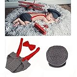 Newland Newborn Baby Aviator Handmade Crochet Knitted Photography Props Outfit by Newland
