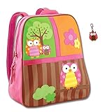 Stephen Joseph Girls Pink Owl Backpack with Zipper Pull - Kids Backpacks [並行輸入品]