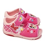 [ディズニー] Disney ミッキー＆ミニー B1143 子供サンダル ベビーシューズ マジック式 ピンク 14.0cm