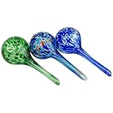 Evelots Mini Aqua Glass Globes, Auto Plant Watering, Set Of 3 Assorted Colors [並行輸入品]