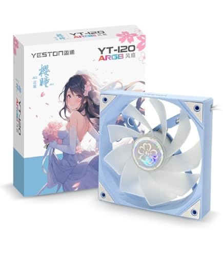 Amazon.co.jp: Yeston Sakura ARGB LED 120mm ケースファン 静音版 高