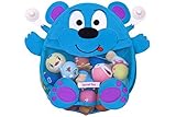 Herman Bear Infant Toddler and Baby Bath Toy Organizer Storage and Holder with heavy duty suction cu
