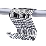 Ninetonine 20個用S型フック吊りフックハンガーバスルーム、ベッドルーム、オフィス、キッチン