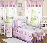 Pink and Purple Butterfly Collection Childrens Bedding 4pc Twin Set by Sweet Jojo Designs [並行輸入品]