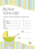 Baby Shower Game, 'The Price is Right', Cards, STRIPE Theme by EzStickers