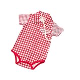 CHOUeTTe ベビー服 ロンパース 新生児～2歳半まで 前開き 半袖 チェック 綿100% 可愛い 出産祝い 誕生日プレゼントにもどうぞ サイズ多数 オリジナルタオル付き (90cm～30か月)