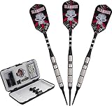 Fat Cat Slammer 80% Tungsten 2-in-1 Soft & Steel Tip Dart Set with Case, 16 Grams [並行輸入品]