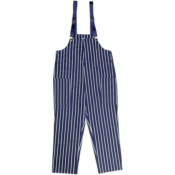 Amazon | [クックマン] Fisherman's Bib Navy Stripe