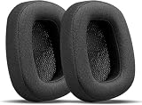 Logitech G533 G633 G935、GVOEARSイヤークッション交換用イヤーパッド Logitech G231、G433、G533、G633、G635、G935ヘッドフォンに対応 プレミアムメッシュファブリックヘッドセットイヤーカップ(ブラック)