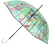 アンシャンテ ステンドグラス傘 ハチドリ 58cm レディース 長傘 雨傘 ジャンプ JK-140