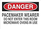 Brady 42846 Aluminum Radiation & Laser Sign, 10" X 14", Legend "Pacemaker Wearer Do Not Enter This R