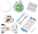 My Plate-Mate a26マイプレートメイトギフトセットホワイトドアストッパーワニ トイホルダーマリン柄付き