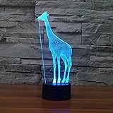 新しいキリン3dナイトライトUSBタッチスイッチ装飾テーブルデスクOptical Illusionランプ7色変更ライトLEDテーブルランプXmasホームLove Brithday子供キッズ装飾おもちゃ