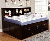 American Furniture Classics Daybed with 3 Drawers and A Twin Trundle, Full, Espresso [並行輸入品]