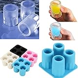 私の家族 4 カップ形状シリコーン シューティング ゲーム アイス キューブ ガラス金型メーカー