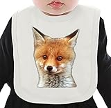 Cute Baby Fox ネクタイを有する有機ビブ Medium
