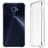万屋-JP(工場直販品質保証) 適用ZenFone 3 (ZE552KL) 兼用ケース 背面保護カバー クリア透明 四つ角耐衝撃 背面保護シリコンカバー 適用機種:ZenFone 3 (ZE552KL)