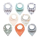 ベビーバンダナDrool Bibs、有機吸収性Cotton Bibs for Drooling and Teething Feedingギフトセット男の子女の子ベビーシャワーのギフトBurp Clot