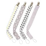 Raylans 4PCS Baby Infant Unisex Boys Girls Dummy Pacifier Soother Strap Clip Holder by Raylans