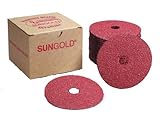 Sungold Abrasives 17207 5-Inch x 7/8-Inch Centerhole 100 Grit Aluminum Oxide Fibre Disc, 25-Pack [並行