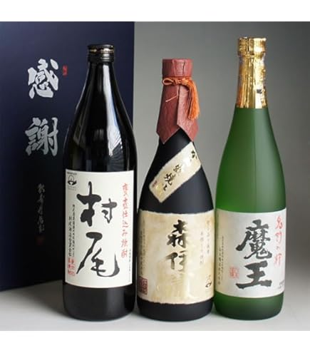 Amazon.co.jp: 森伊蔵・魔王 セット「感謝・金蓋紙箱入 おめかし」25度