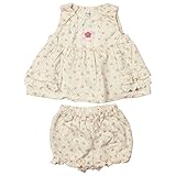 《秋冬物》(日本製) Pample Mousse(パンプルムース) 接結小花プリント花モチーフ付ミルキースーツ 80cm /IV NO.DP-63454