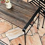 ガーデンテーブル アイアン&バーンウッドテーブル ロートアイアン ハンドメイド