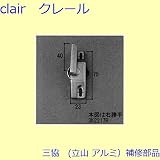 三協アルミ 補修部品 装飾窓 クレセントストッパー クレセント(たてかまち)[3K2217] 勝手 右勝手 [UC]シャンパングレイ *製品色・形状等仕様変更になる場合があります*
