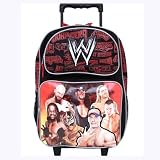 Black and Red WWE Rolling Backpack - Boys Luggage with Wheels [並行輸入品]