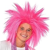 (Rainbow) - Game Ready Team Spirit Party Crazy Wig Accessory, 1 Pieces, Made from Polyester, Birthday/Celebration, by Amscan