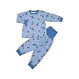 【本体綿100％】2018年 春物 アンパンマン スムス 総柄 腹巻付き 長袖パジャマ Anpanman ブルー◇95cm