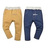 ベビー服 男の子 ロング パンツ ボトム ツイルニット ロゴプリント ボーダー 男児 ベビー (2.ネイビー/90cm)