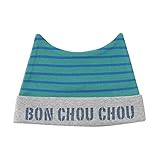 ( チャックル ) chuckle * ボンシュシュ * とんがり ボーダー ベビー 帽子 グリーン 50-60cm P9211-60-70