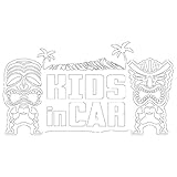 Sticker Shop Haru BABY IN CAR ティキ＆ダイヤモンドヘッド 白
