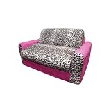 Fun Furnishings Sofa Sleeper, Pink Leopard [並行輸入品]
