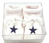 Texas Star Boxed Baby Booties withレース
