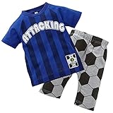 西松屋 [EFD] サッカー英字半袖Tシャツスーツ 【80cm・90cm・95cm】　80