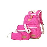 (キープビン)Keepbin 3点セット リュックサック ショルダーバッグ ポーチ レディース レース 水玉 かわいい おしゃれ お得 ピンク